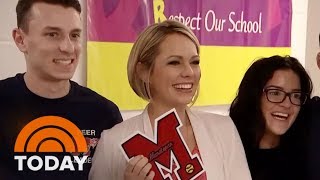 Dylan Dreyer Returns To Her Old High School And Plays Softball  TODAY [upl. by Lorraine]