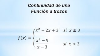 Continuidad de una función a trozos  Ftulismatica [upl. by Amund136]