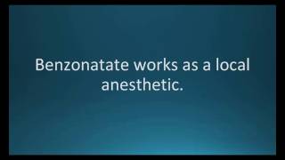 How to pronounce benzonatate Tessalon Memorizing Pharmacology Flashcard [upl. by Amalea609]