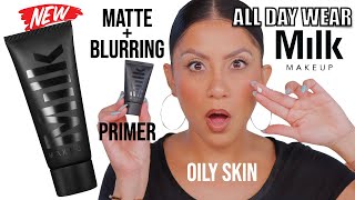 new MILK MAKEUP PORE ECLIPSE MATTE BLURRING PRIMER  ALL DAY WEAR oily skin  MagdalineJanet [upl. by Atteynod]