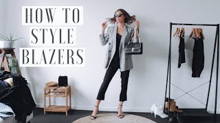 Blazer Outfit Ideas  How To Style Blazers 👟 1 BLAZER 9 OUTFITS [upl. by Arikahs]