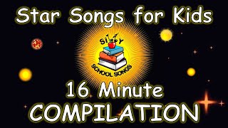 Star Songs for Kids  16 Minute Compilation from Silly School Songs  Star Facts  Astronomy Facts [upl. by Doxia101]