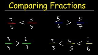 Comparing Fractions With Different Denominators [upl. by Enoryt]