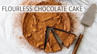 FLOURLESS CHOCOLATE CAKE  easy glutenfree paleo and keto friendly [upl. by Enileuqkcaj]