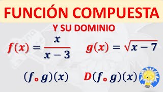 📌 FUNCIÓN COMPUESTA y su DOMINIO  Juliana la Profe [upl. by Connor]