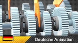 Motorradgetriebe  Schaltklauengetriebe mit Schaltwalze Animation [upl. by Salter]