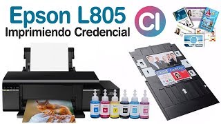 Epson L805 Imprimiendo Credenciales PVC Plásticas  Gift Cards [upl. by Sollie]