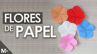 ► Como hacer FLORES PEQUEÑAS DE PAPEL en 5 MINUTOS 🌺 [upl. by Aserret]