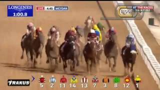 Dubai world cup Arrogate last to first Super horse maydan race9 25032017 [upl. by Illene856]