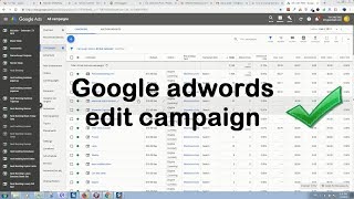 Google adwords edit campaign quick instructions [upl. by Assenal]