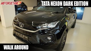 Tata Nexon Dark Edition Walkaround  Darkest Compact SUV [upl. by Sharl]