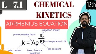 Chemical Kinetics  class 12 part 71  Arrhenius Equation  Temp depend। Energy profile diagram [upl. by Nnylsaj]