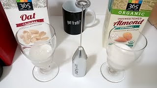 Oat Milk vs Almond Milk part 2 Frothing Test [upl. by Atnoed]