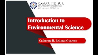 Topic 1 Introduction to Environmental Science [upl. by Kolivas823]