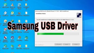 How to Install Samsung USB Driver in PC [upl. by Walczak151]