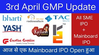 Bharti Hexacom IPO  TAC Infosec IPO  Creative Graphics IPO  All IPO GMP Today [upl. by Osmo]