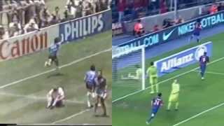 Maradona vs Messi • Goal of the century [upl. by Annaiel]