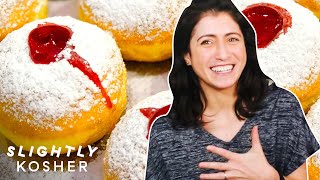 Tess Makes Her Familys Favorite Jelly Donuts For Hanukkah  Slightly Kosher [upl. by Lorena937]