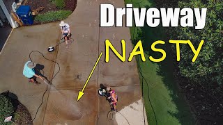 How to Pressure Washing Concrete Driveways [upl. by Annawot844]