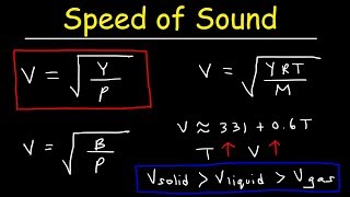 Speed of Sound in Solids Liquids and Gases  Physics Practice Problems [upl. by Tellford97]