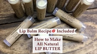 How to Make All Natural LIP BUTTER Balm 💋 Easy DIY Recipe  Ellen Ruth Soap [upl. by Lennad]