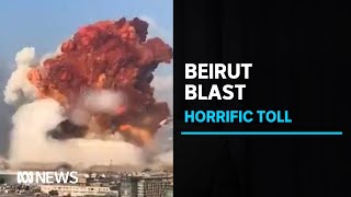 Massive port explosion a catastrophe as Beirut counts dead amid lockdown  ABC News [upl. by Waylan]