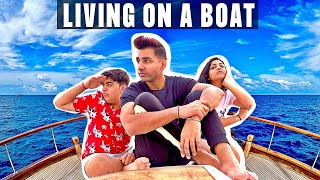 LIVING ON A BOAT FOR 24 HOURS  Rimorav Vlogs [upl. by Siwel]