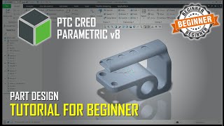 PTC Creo Parametric 8 Part Design Tutorial For Beginner COMPLETE [upl. by Asilahs]