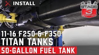 20112016 F250 amp 350 Crew Cab 67L Titan 50Gallon Replacement Fuel Tank Short Bed [upl. by Hairom567]