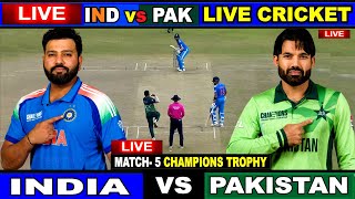 🔴 Last 5 Overs  INDIA vs Pakistan LIVE [upl. by Arbmik]