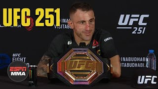 Alexander Volkanovski talks win over Max Holloway at UFC 251  ESPN MMA [upl. by Ibbison]