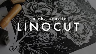 Linocut Printmaking Process  In the Studio [upl. by Rramahs]