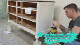 Vintage Dresser Makeover Painting Furniture and Antique Glazing [upl. by Annahahs559]