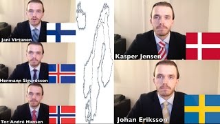 Impression of Nordic languages  by one person [upl. by Eppilihp]