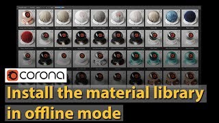 How to install the material library in offline mode  Corona Renderer Tips amp Tricks [upl. by Mazurek]