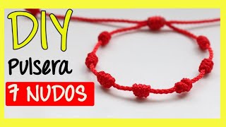 PULSERA de HILO ROJO con 《7 NUDOS》 📿 [upl. by Eugatnom]