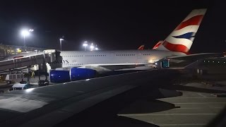 A380 British Airways Cabin Crew announcement after landing Heathrow [upl. by Agbogla516]