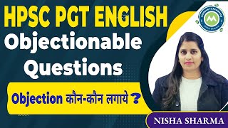 Hpsc Pgt English Objectionable Questions [upl. by Akihsan428]