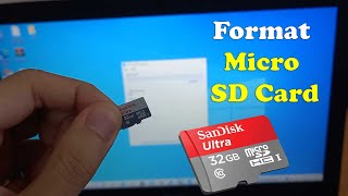 How to Format Micro SD Card on Windows 10 PC or Laptop  SD Formatter [upl. by Geilich]