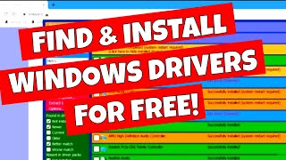 Find amp Install Windows PC Drivers AUTOMATICALLY For Free [upl. by Nnairda]