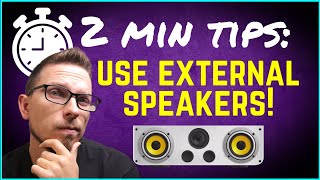 Better Sound Hook Up an External Speaker  2 min Projector Tips [upl. by Acinot]