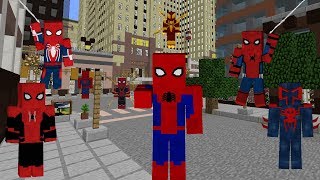 SpiderMan Mod Legends Minecraft Mod Sum 60 Suit Showcase [upl. by Guibert]