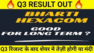 Q3 रिजल्ट के बाद शेयर में तेजी होंगी या मंदीBharti Hexacom Share News Today [upl. by Brandenburg193]