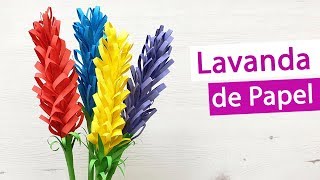 Lavanda de papel  Flores de papiroflexia rápidas y decorativas [upl. by Ahsitniuq]