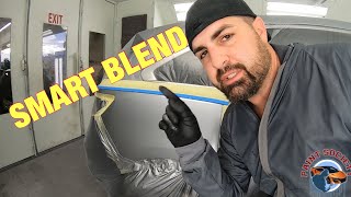 Car Painting HOW TO Blend Basecoat and Clearcoat [upl. by Iliak975]