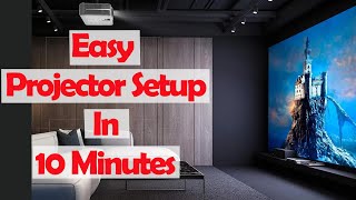 Bedroom Projector Setup  Home Theater Projector Installation  Budget Projector [upl. by Ahsinom186]