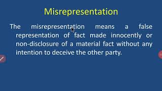 Misrepresentation [upl. by Ewart]