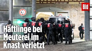 Gefängnismeuterei Polizei stürmt Knast in Thüringen  JVA Untermaßfeld [upl. by Ralleigh]