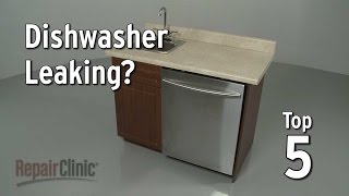 Top 5 Reasons Dishwasher Leaks — Dishwasher Troubleshooting [upl. by Oironoh]